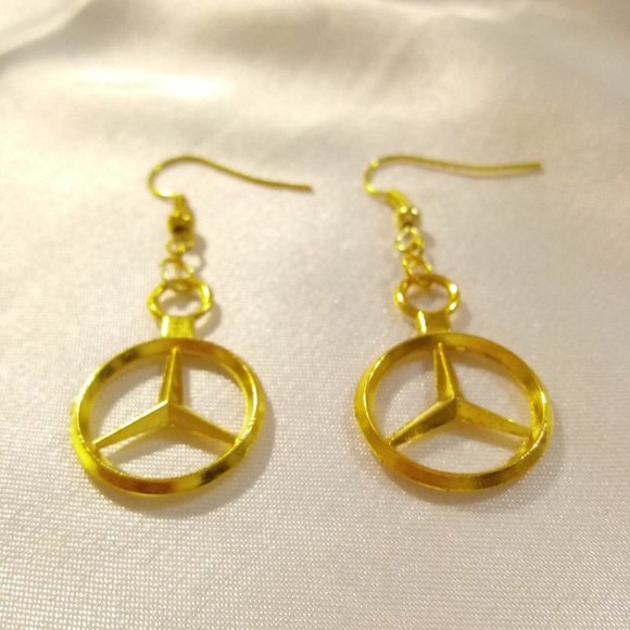 Mercedes Benz Logo Earrings - Picture 5 of 8